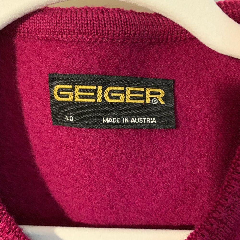 Geiger Raspberry Colored Wool Jacket..Euc!! - image 3